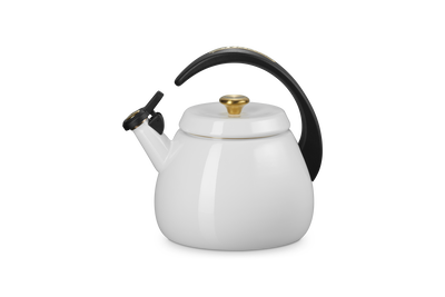 Le Creuset Cloche Kettle with Gold Knob 2.1L White
